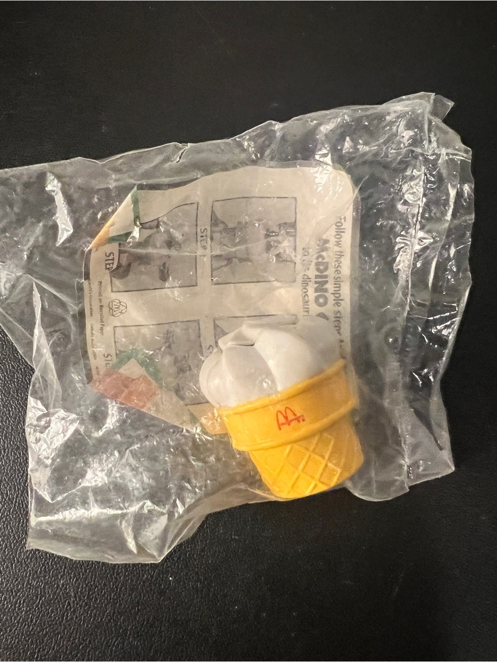 McDonalds 1990 Happy Meal McDino Cone Changeables Toy Transformer Ice Cream NEW
